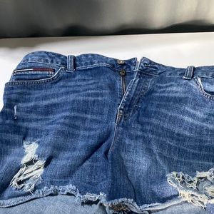 Tommy Hilfiger blue jean shorts.